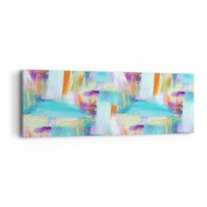 Obraz na plátne - Veselé striedavé cákance - 90x30 cm