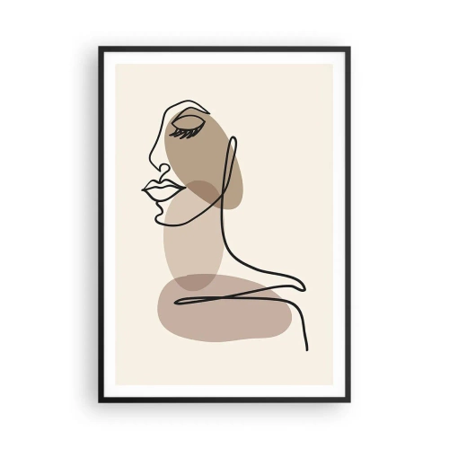 Plagát v čiernom ráme - Určitá línia krásy - 70x100 cm