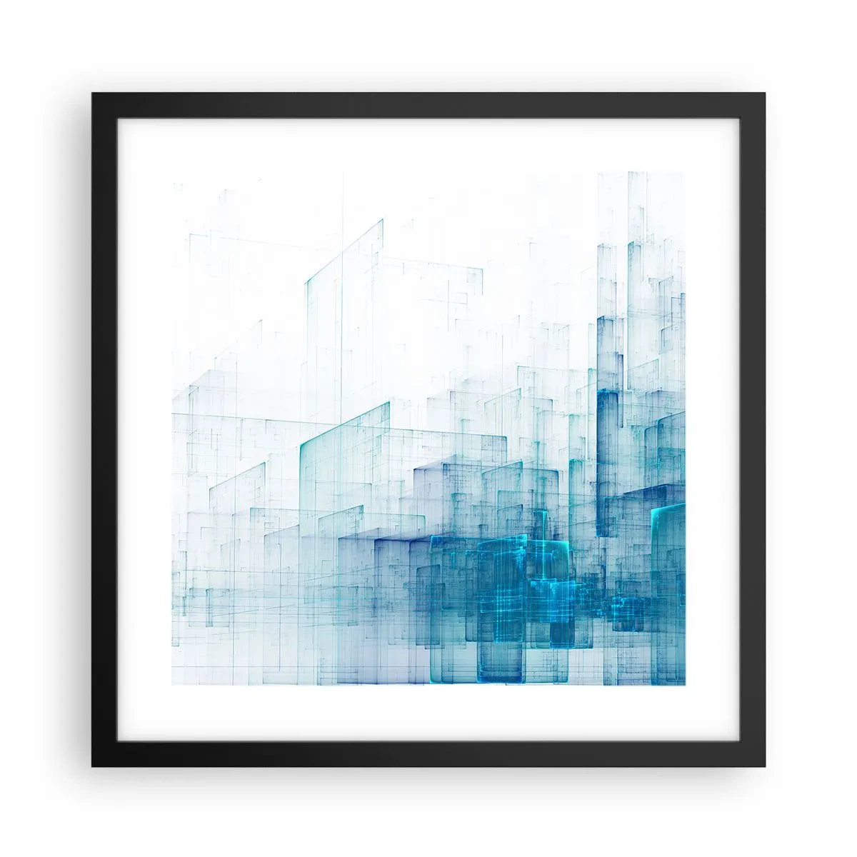 Plagát v čiernom ráme - Ako sa stal priestor - 40x40 cm