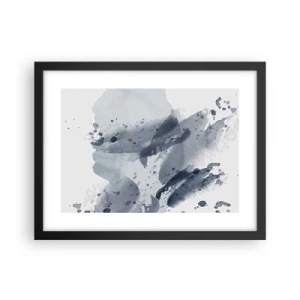 Plagát v čiernom ráme - Štúdia o povahe vody - 40x30 cm