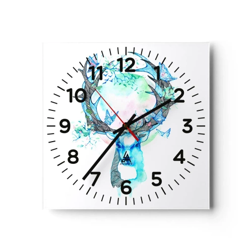 Nástenné hodiny - Sila a jemnosť prírody - 30x30 cm