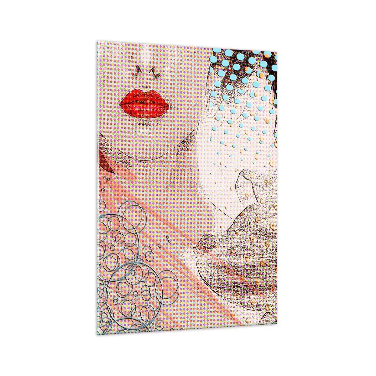 Obraz na skle - Komiksový heroín - 70x100 cm