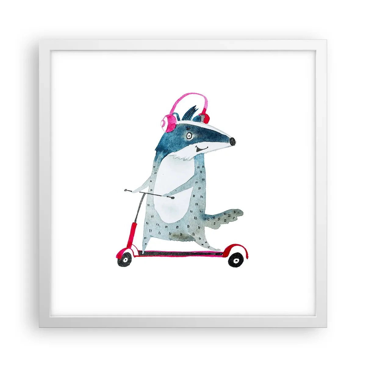 Plagát v bielom ráme - Jazvečie radosti - 40x40 cm