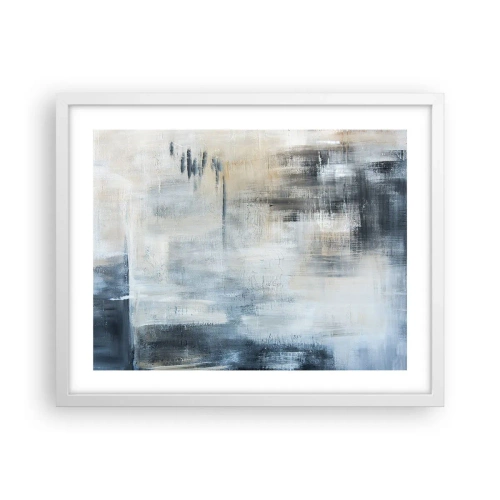 Plagát v bielom ráme - Za závojom modrej - 50x40 cm