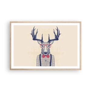 Plagát v ráme zo svetlého duba - Zábavná extravagancia - 91x61 cm