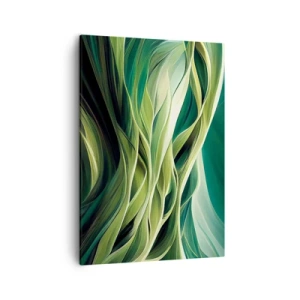 Obraz na plátne - Abstraktná hra na zelenú - 50x70 cm