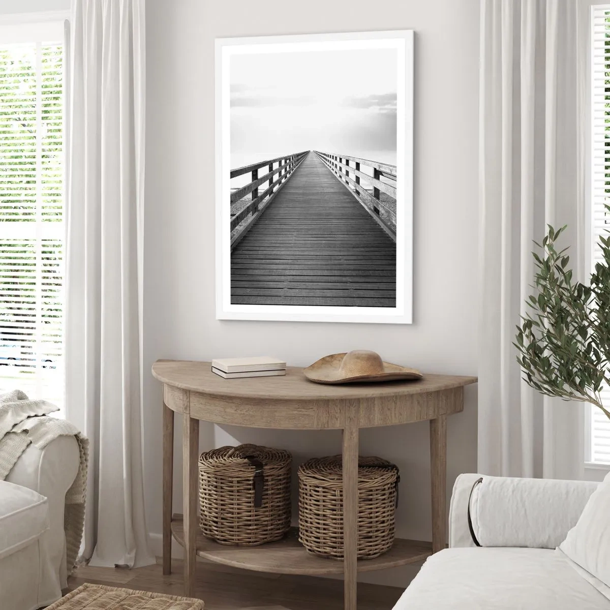 Plagát v bielom ráme - Do diaľky… - 61x91 cm