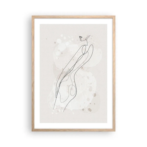 Plagát v ráme zo svetlého duba - Zablúdiť pohľadom - 50x70 cm