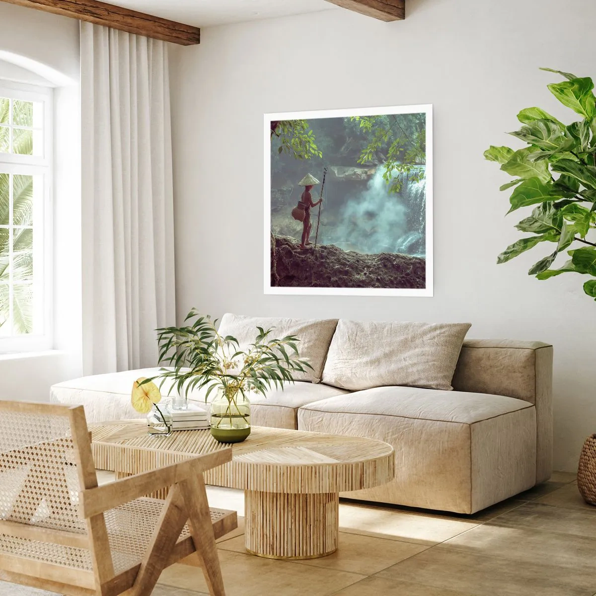 Plagát - Spriatelený s prírodou - 60x60 cm