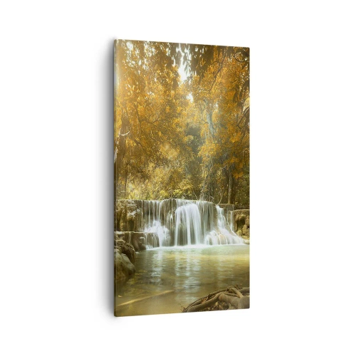 Obraz na plátne - Parkový vodopád - 55x100 cm