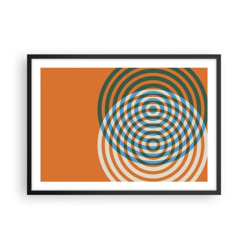 Plagát v čiernom ráme - Abstraktná kruhová variácia - 70x50 cm