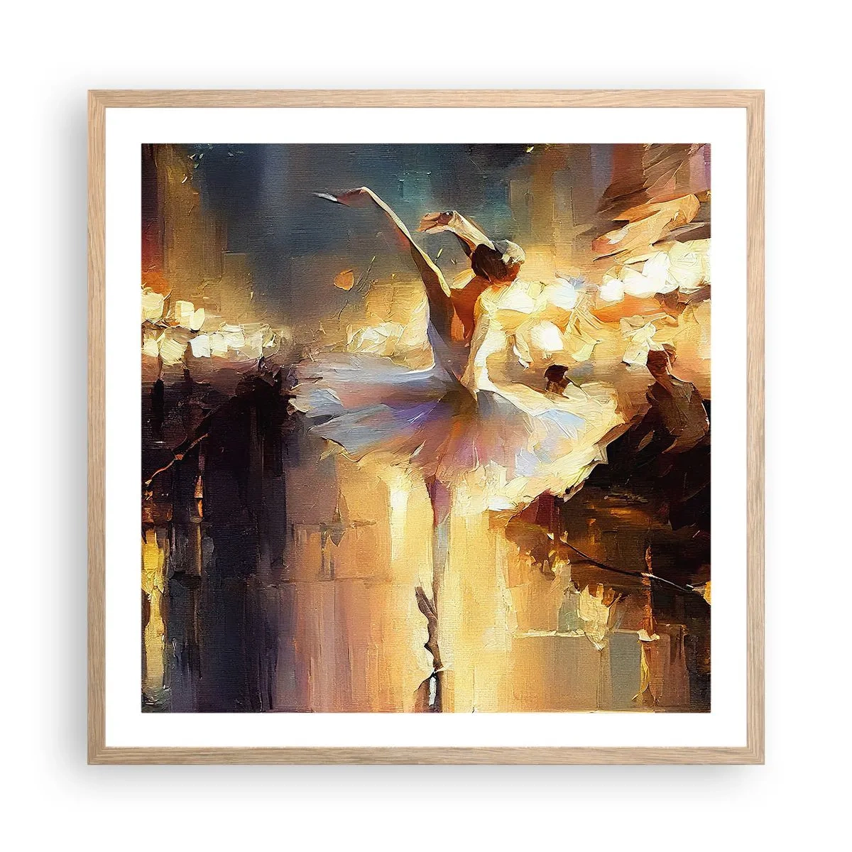 Plagát v ráme zo svetlého duba - Zázrak na ulici - 60x60 cm