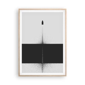 Plagát v ráme zo svetlého duba - Priamo k cieľu - 70x100 cm