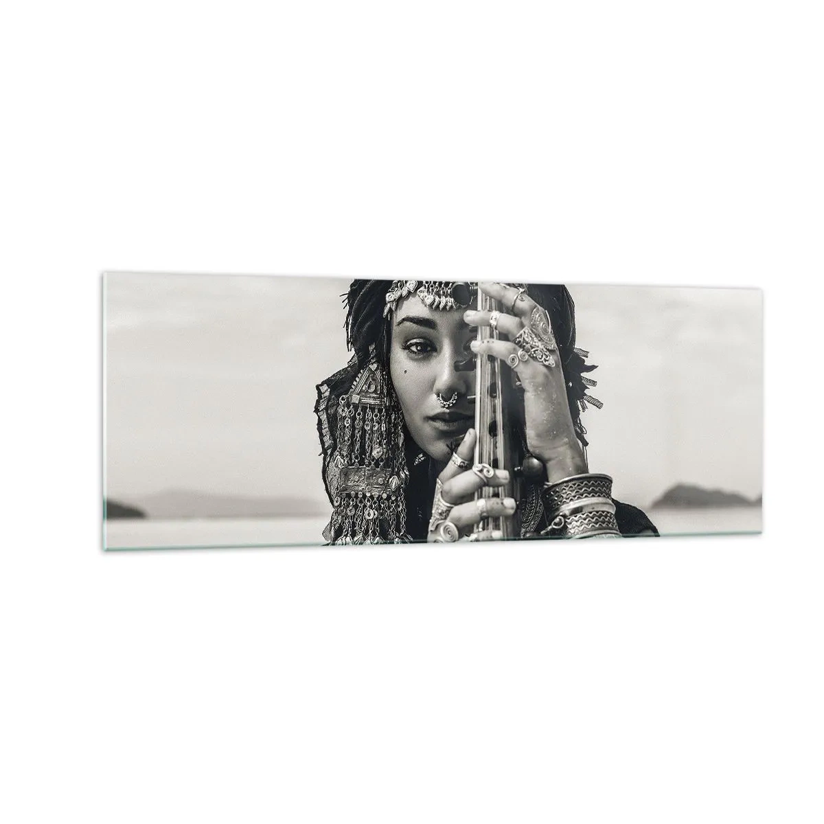 Obraz na skle - Samotná hudba orientu - 140x50 cm