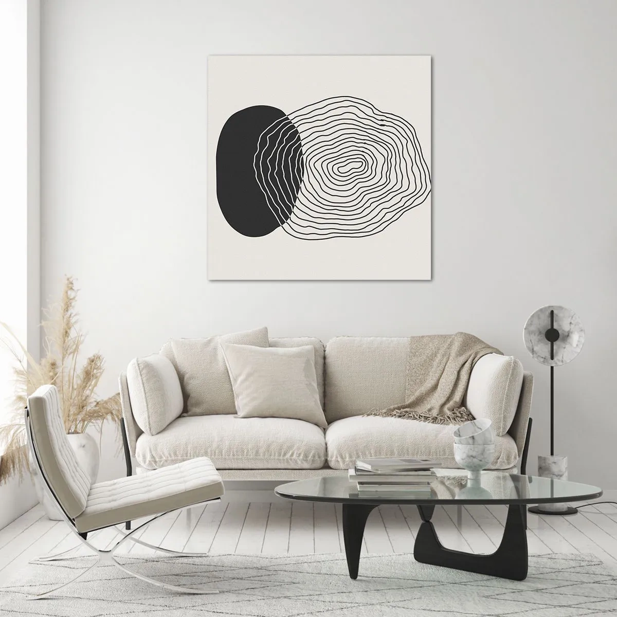 Obraz na skle - Trvanie a kmitanie - 60x60 cm