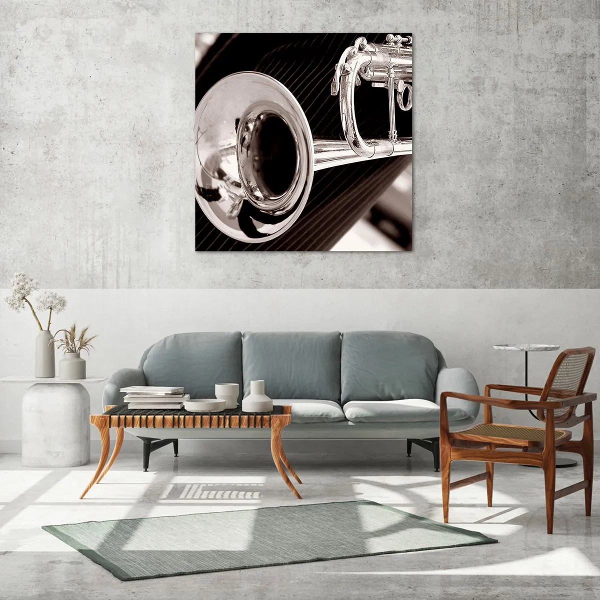 Obraz na skle - Hudobné cestovanie do 30. rokov - 30x30 cm