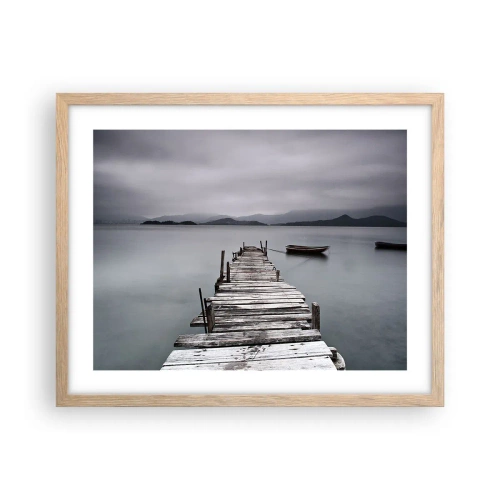 Plagát v ráme zo svetlého duba - Zajtra môžeš vyraziť - 50x40 cm