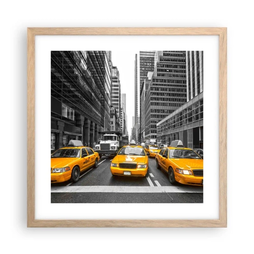 Plagát v ráme zo svetlého duba - To my spestrujeme mesto - 40x40 cm