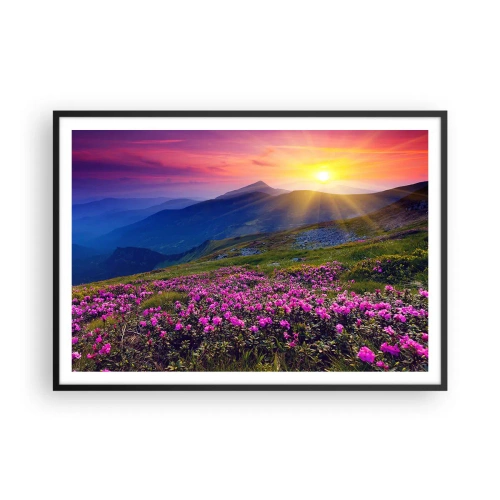 Plagát v čiernom ráme - …A okolo vonia kosodrevina a voňajú byliny - 100x70 cm