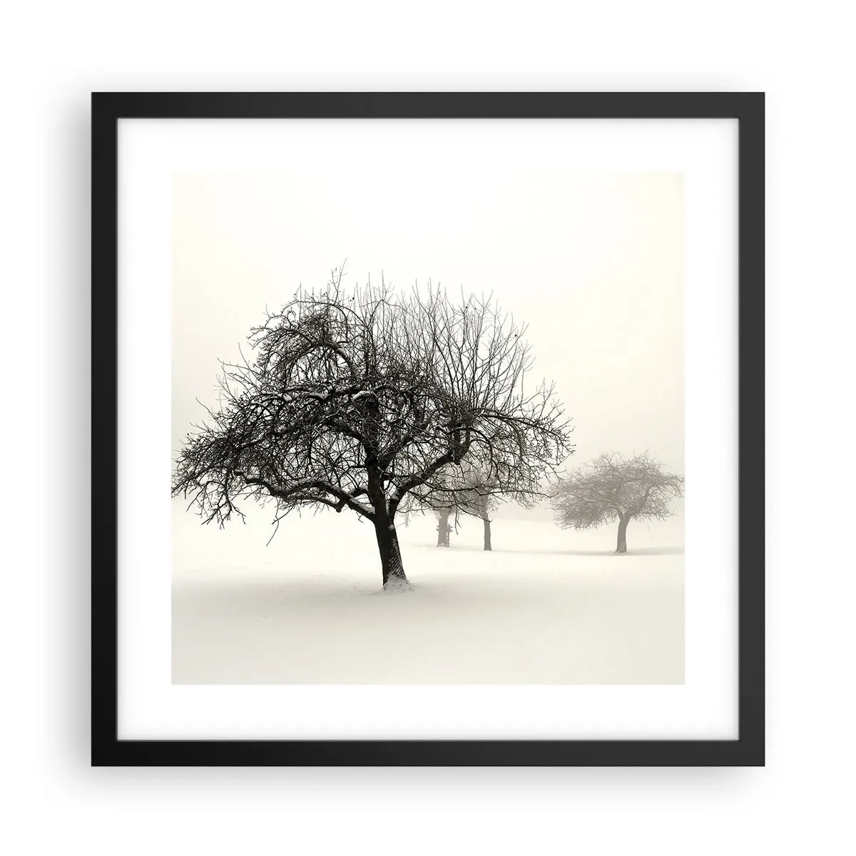 Plagát v čiernom ráme - Zimný sen - 40x40 cm