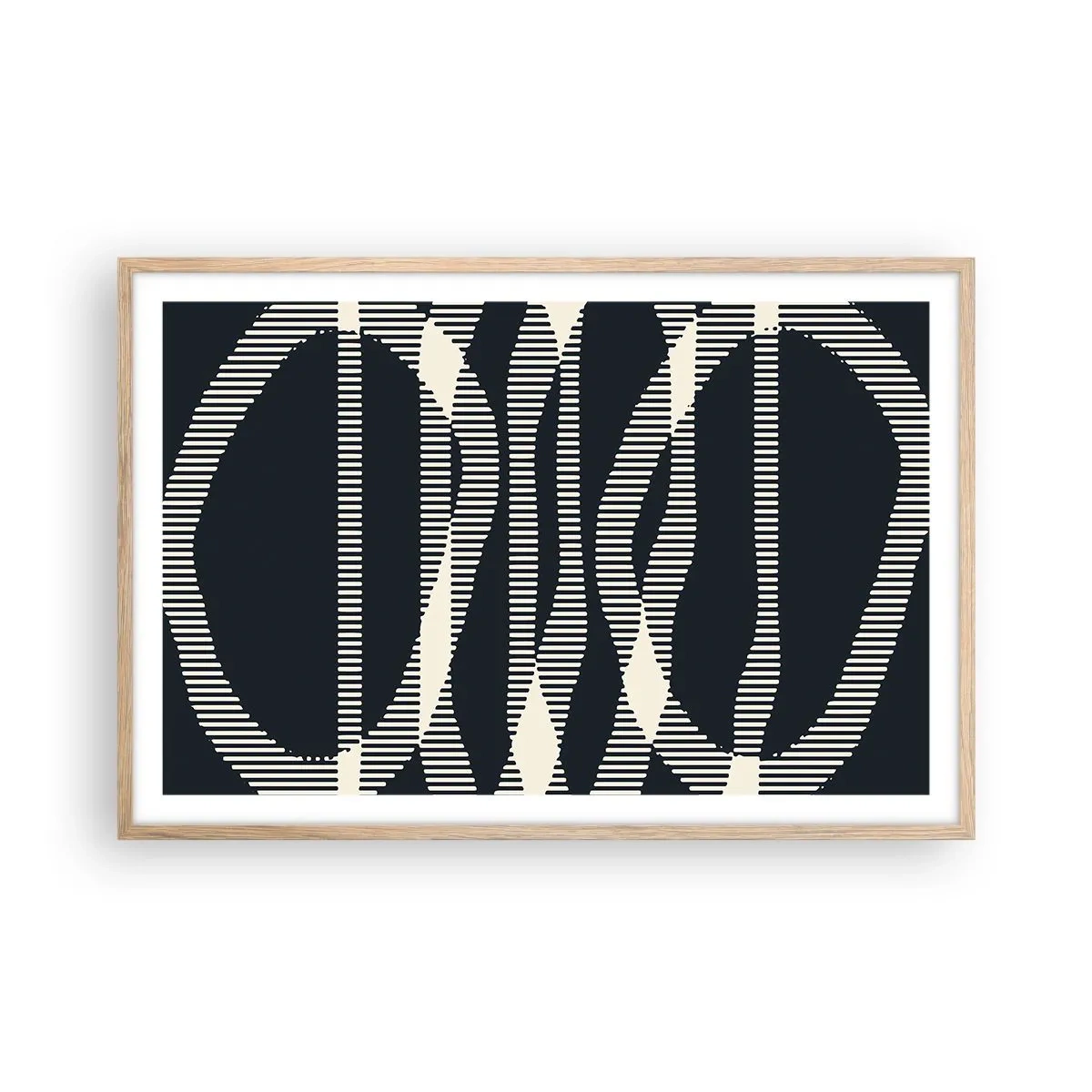 Plagát v ráme zo svetlého duba - Pokus o prelomenie temnoty - 91x61 cm