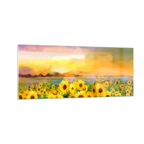 Obraz na skle - Samotné slnko zostúpilo na zem - 100x40 cm