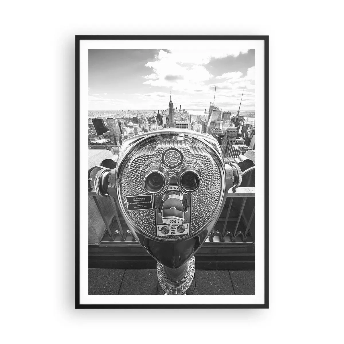 Plagát v čiernom ráme - Mesto nad mestami - 70x100 cm