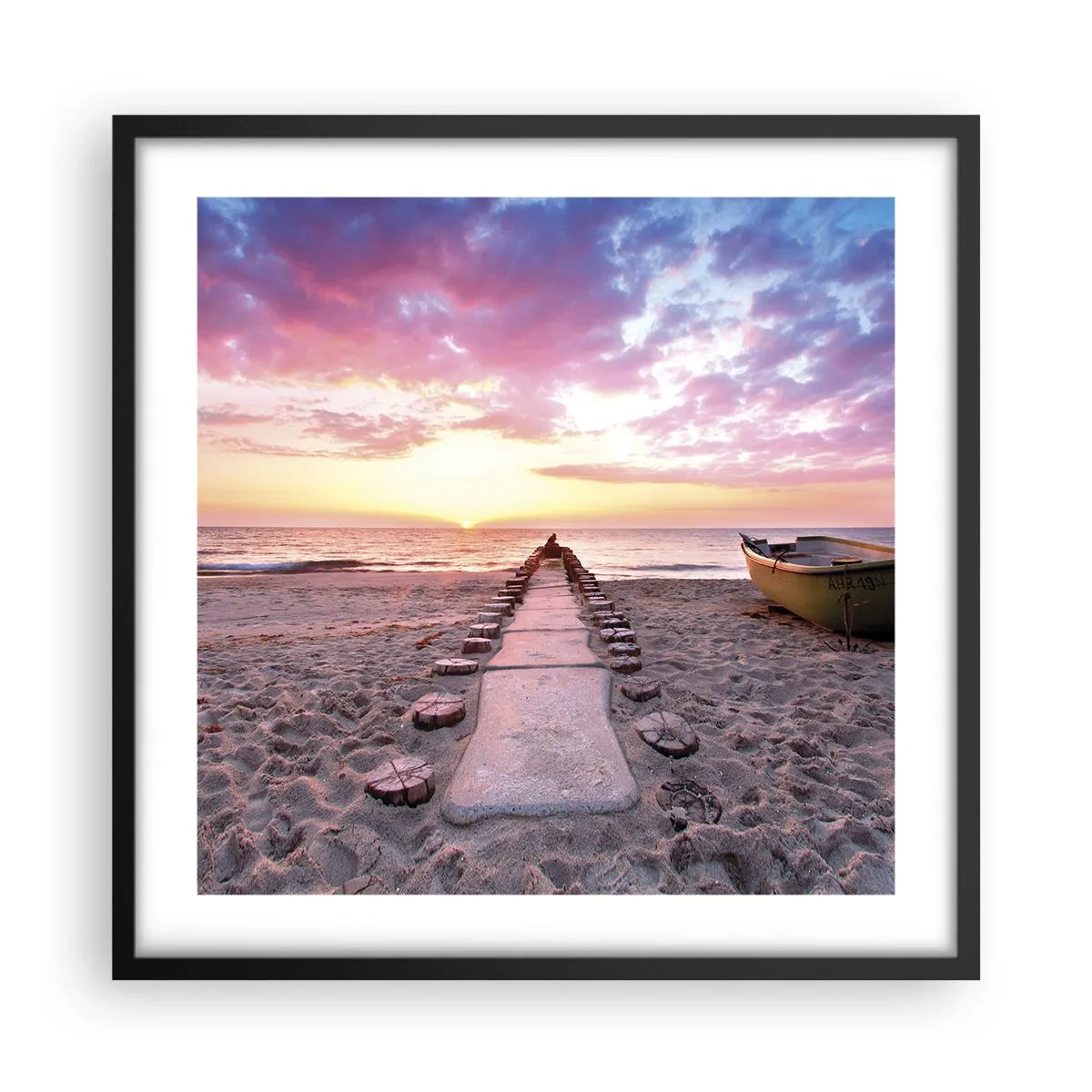 Plagát v čiernom ráme - Okamih hlbokého zážitku - 50x50 cm