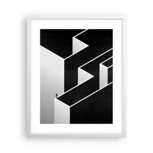 Plagát v bielom ráme - Osamelosť na vrchole - 40x50 cm