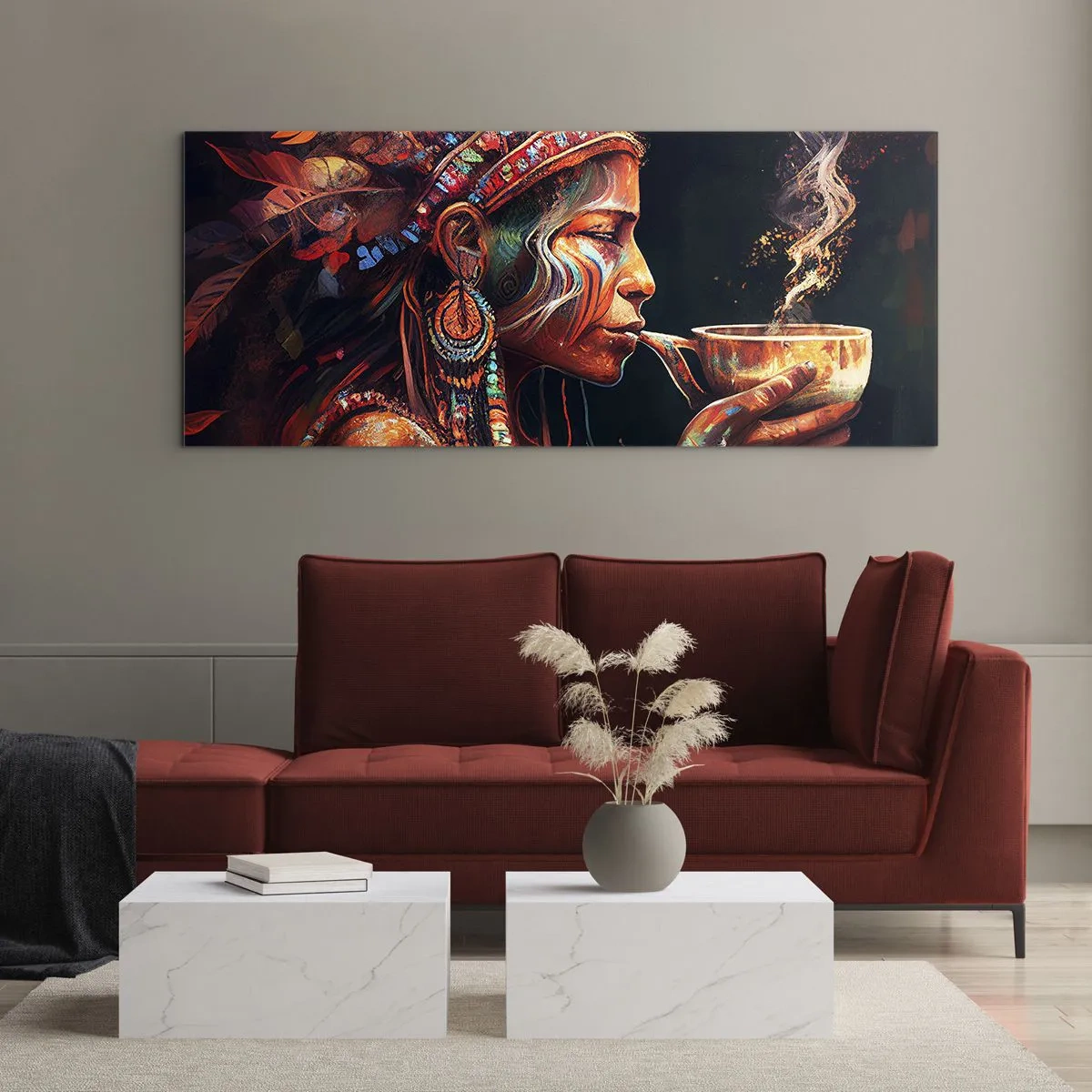 Obraz na skle - Magický rituál - 90x30 cm