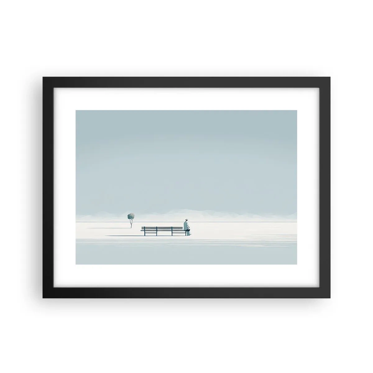 Plagát v čiernom ráme - Áno, čakám. - 40x30 cm