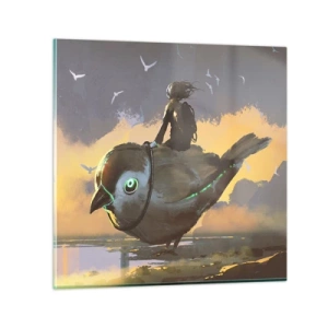 Obraz na skle - Zastávka na fantastickej ceste - 40x40 cm