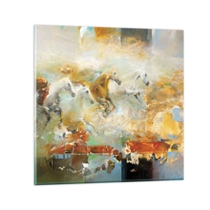 Obraz na skle - Cvála svetlom - 50x50 cm