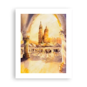 Plagát - Východ slnka nad krakovským námestím - 40x50 cm