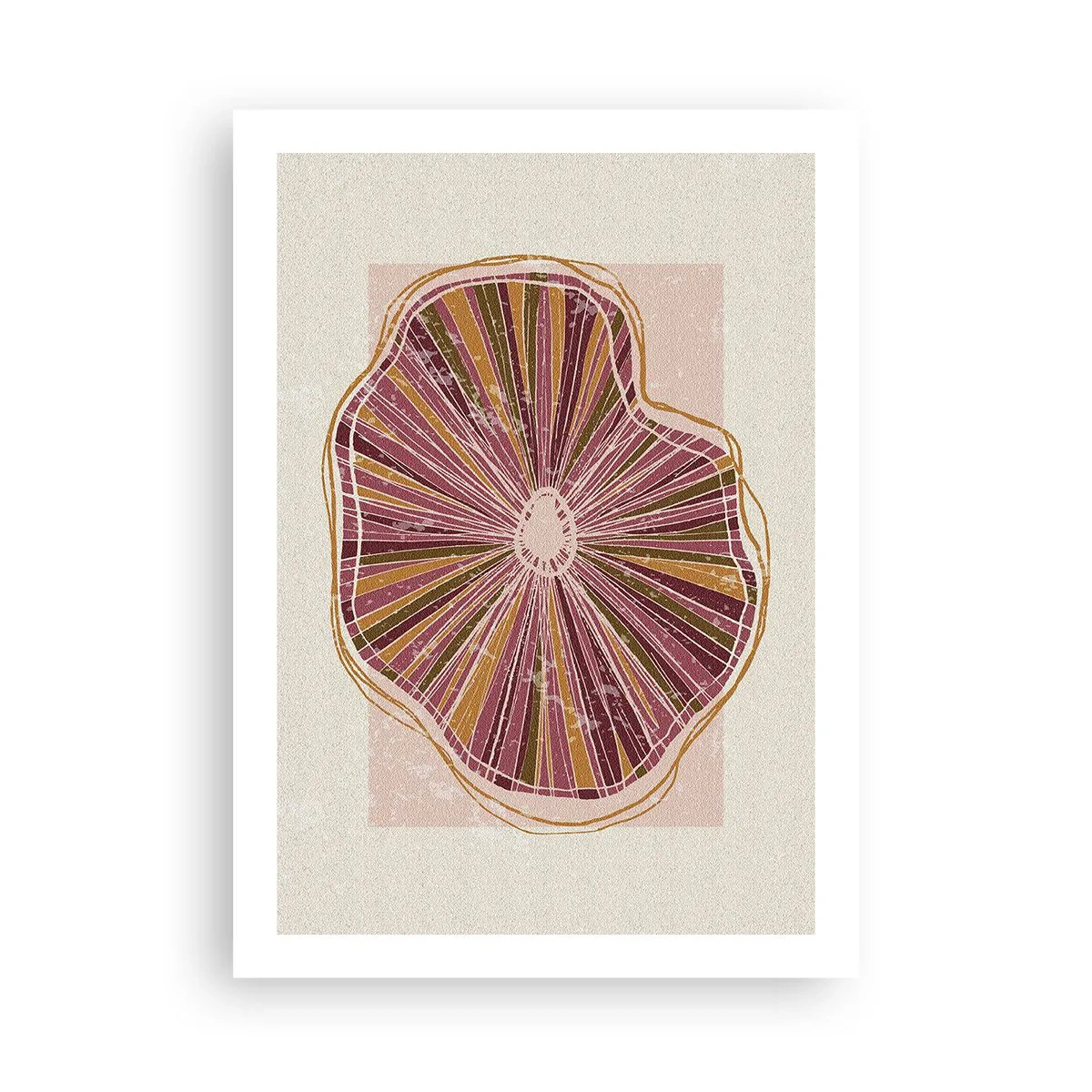 Plagát - Radiálna abstrakcia - 50x70 cm
