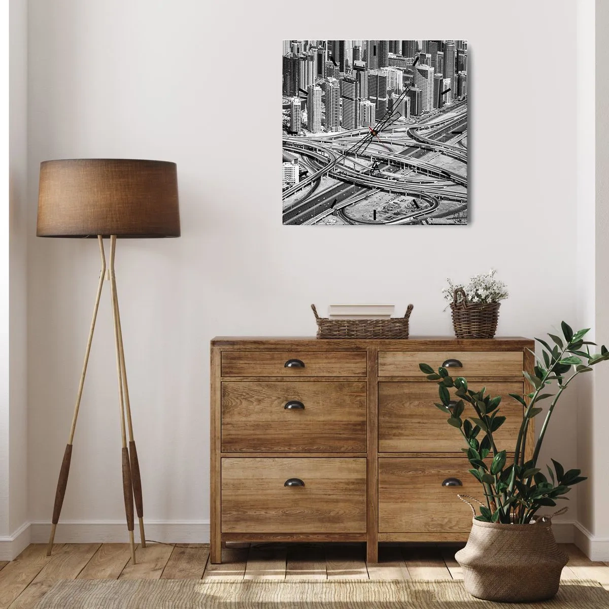 Nástenné hodiny - Dubaj – neskutočné mesto - 30x30 cm