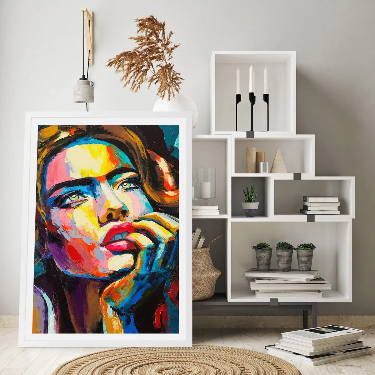 Plagát v bielom ráme - Sny, ako vtáky letia oblohou - 61x91 cm