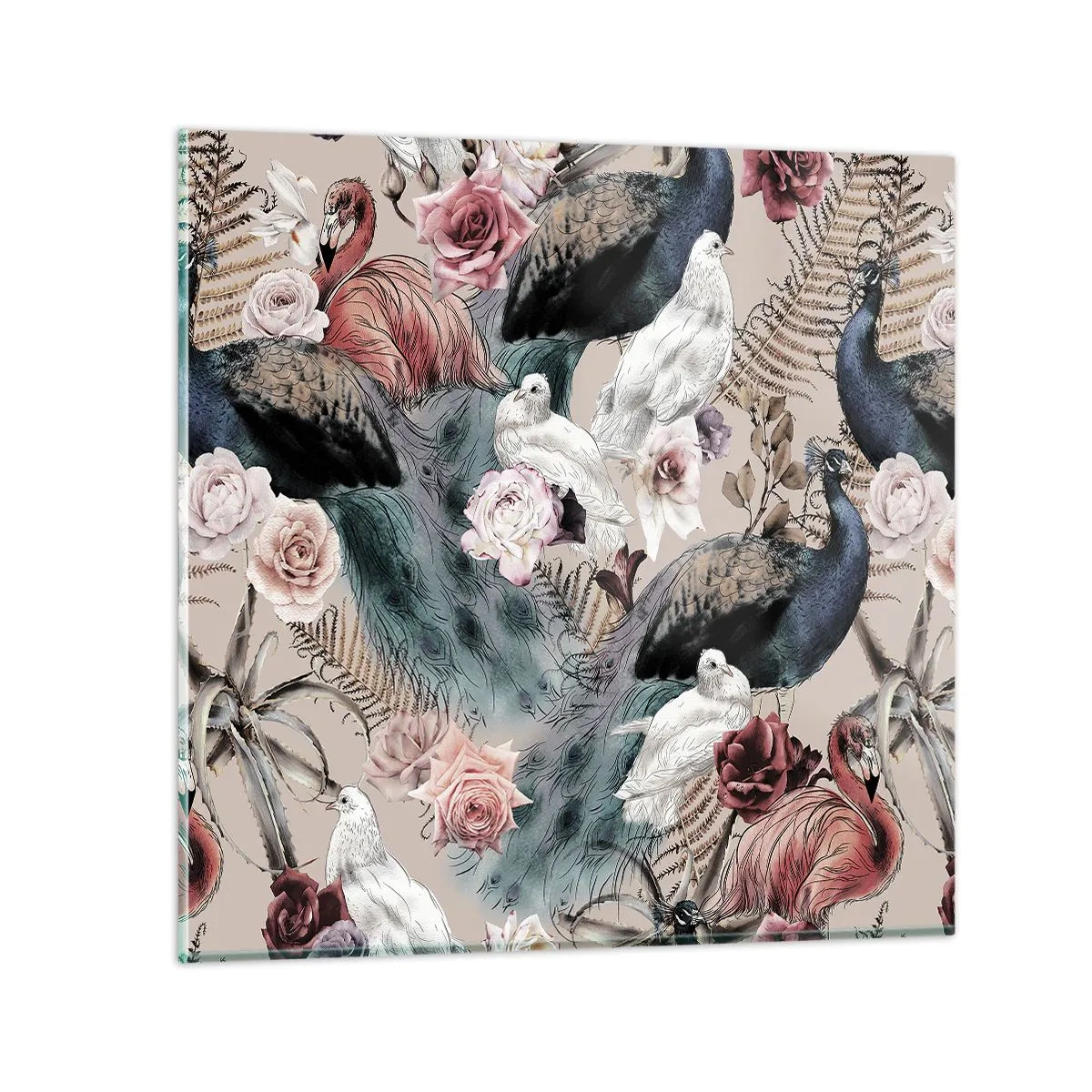 Obraz na skle - V palácovej záhrade - 50x50 cm