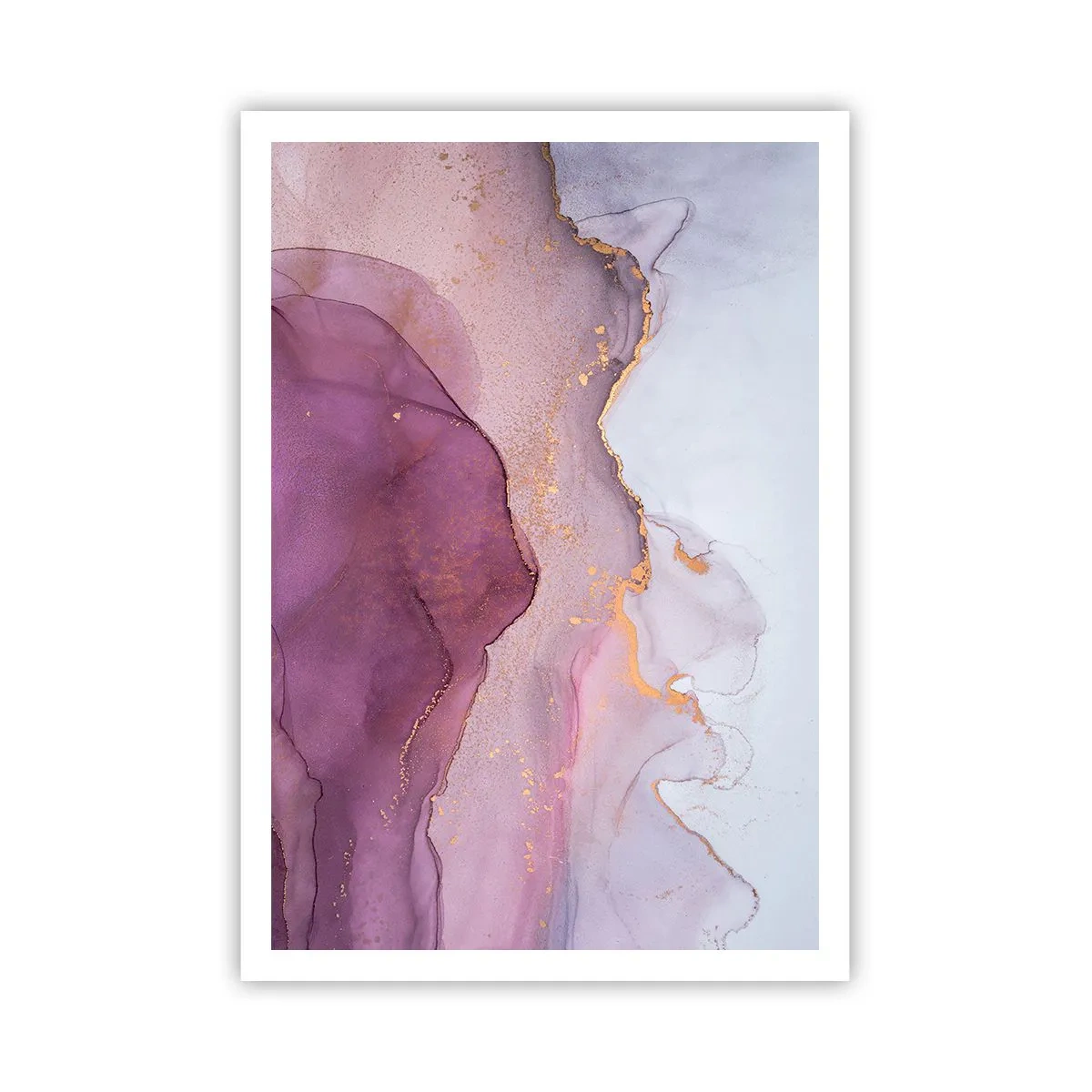 Plagát - Fialové a ľalové vlny - 70x100 cm