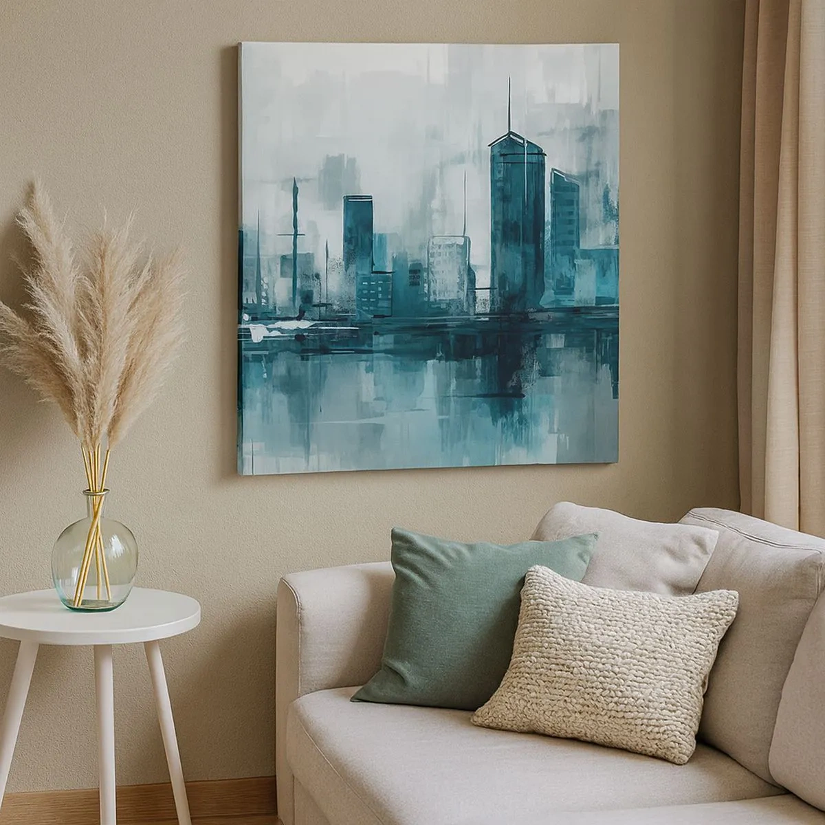 Obraz na plátne - Mesto vo farbe dažďa - 30x30 cm