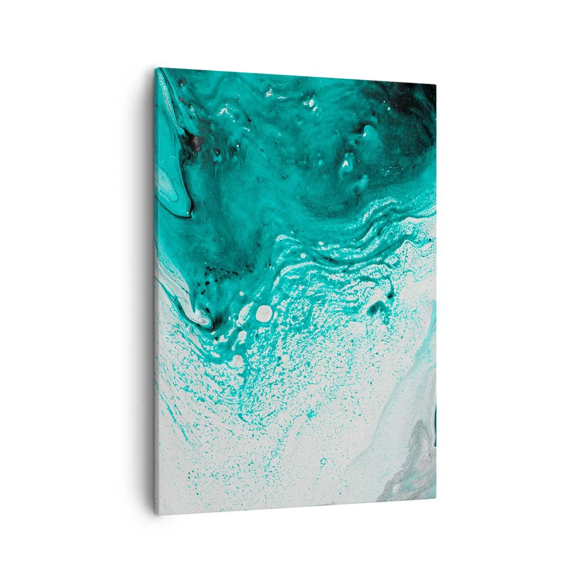 Obraz na plátne - Prepadnúť sa v bielej a tyrkysovej - 50x70 cm