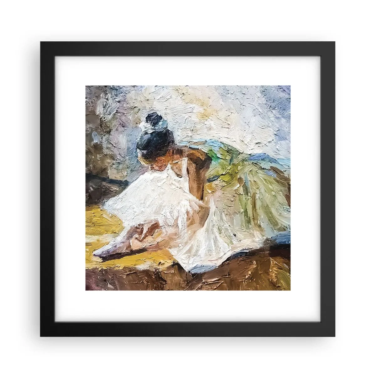 Plagát v čiernom ráme - Z Degasovho obrazu - 30x30 cm