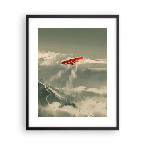 Plagát v čiernom ráme - Nebojácny priekopník - 40x50 cm