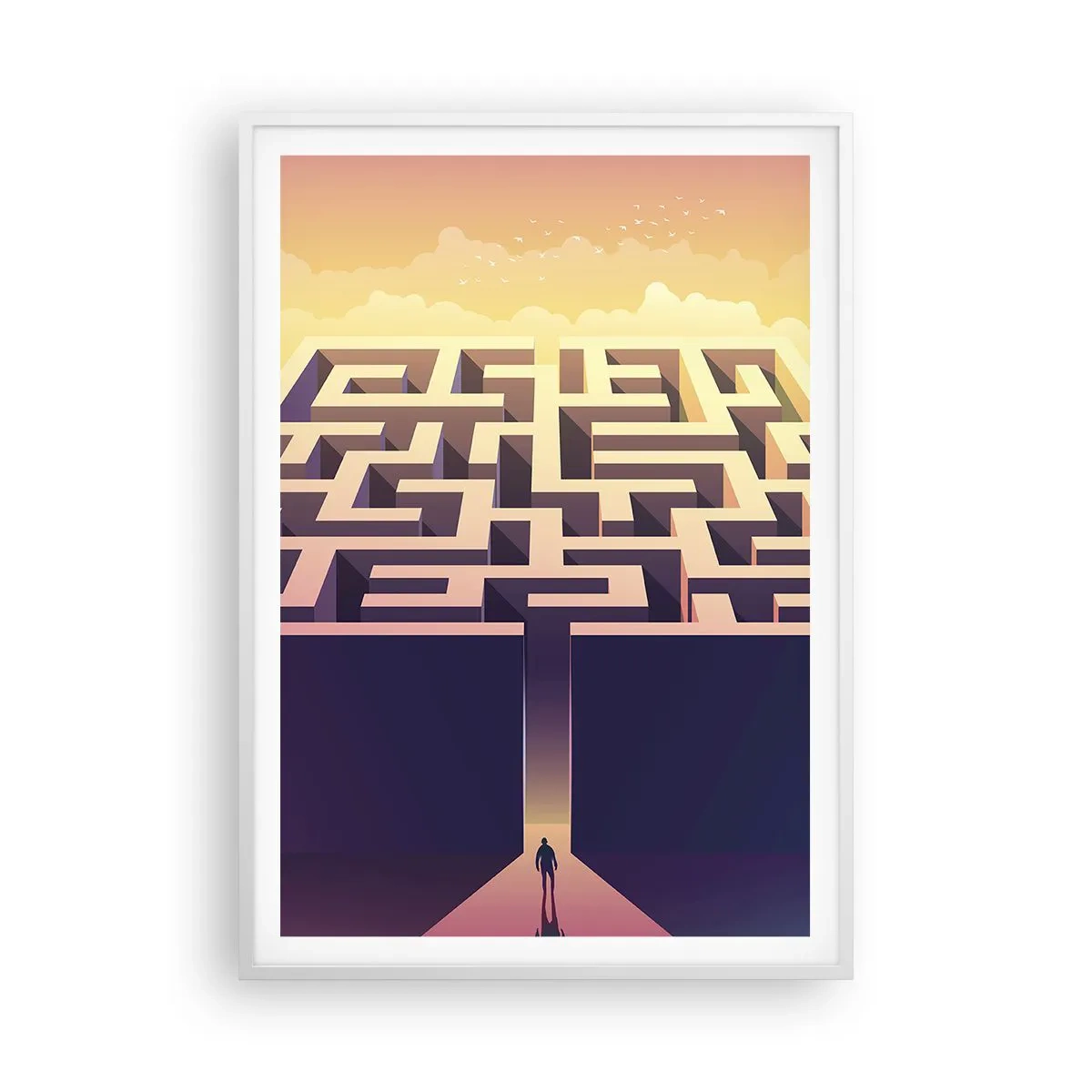 Plagát v bielom ráme - Čas rozhodnutí - 70x100 cm