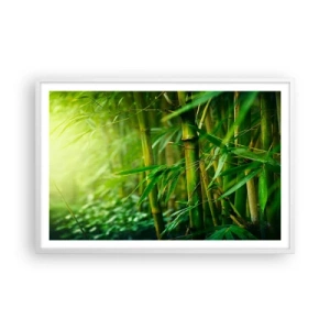 Plagát v bielom ráme - Poznať samotnú zeleň - 91x61 cm