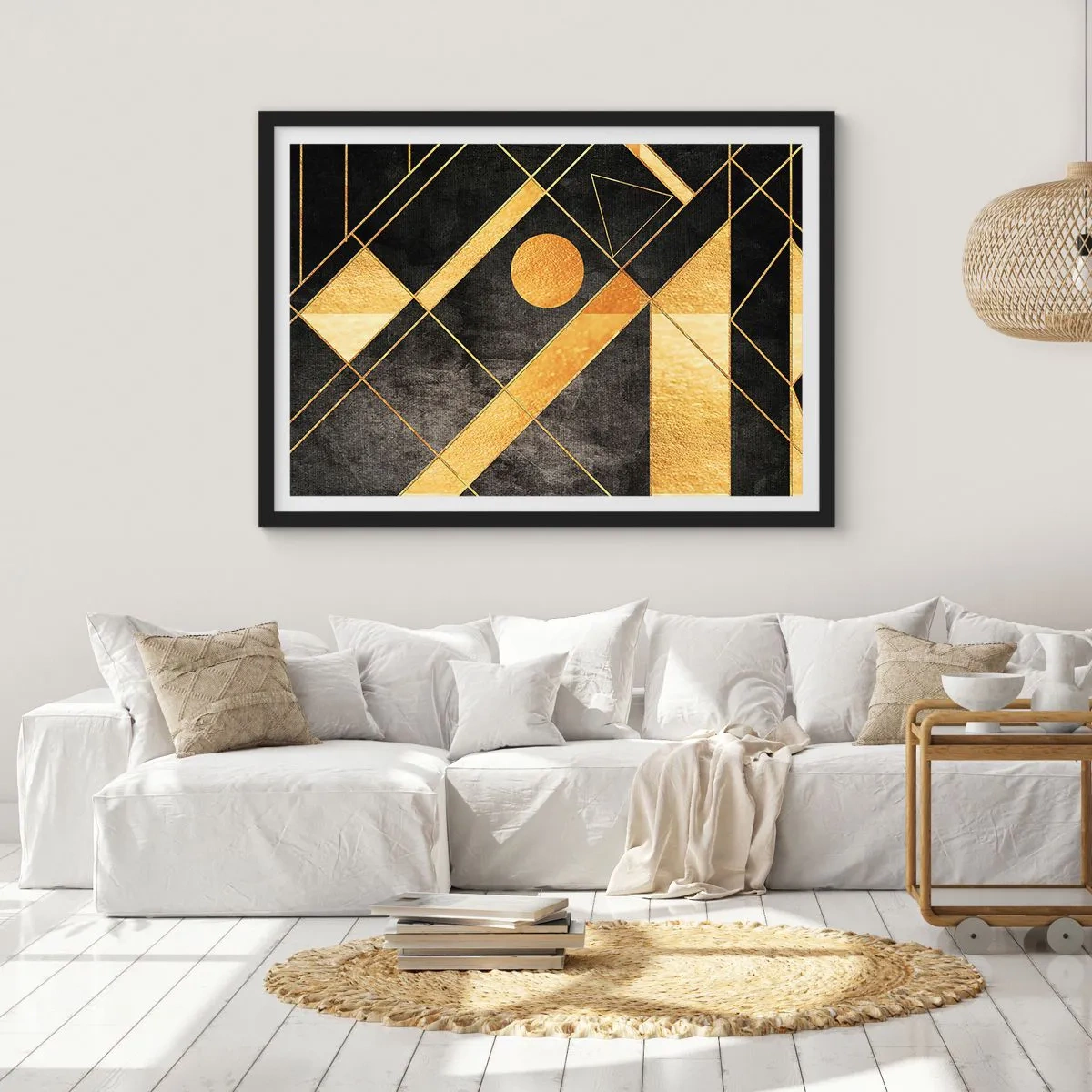 Plagát v čiernom ráme - Slnko púšte - 50x40 cm