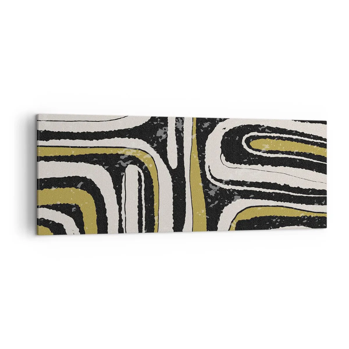 Obraz na plátne - Kompozícia: trakty a uličky - 140x50 cm