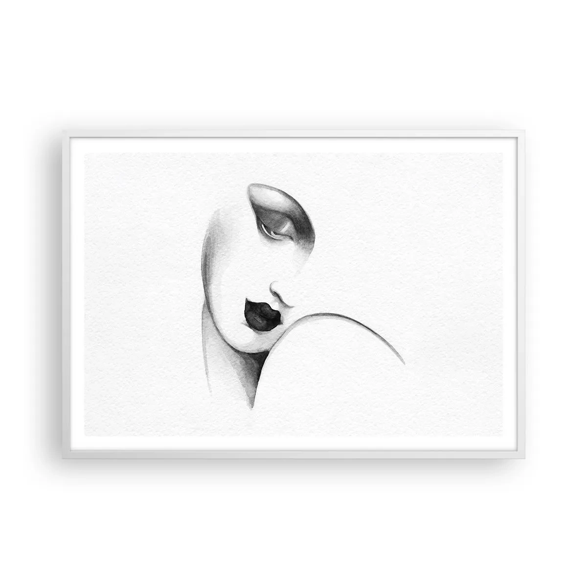 Plagát v bielom ráme - V štýle Lempickej - 100x70 cm