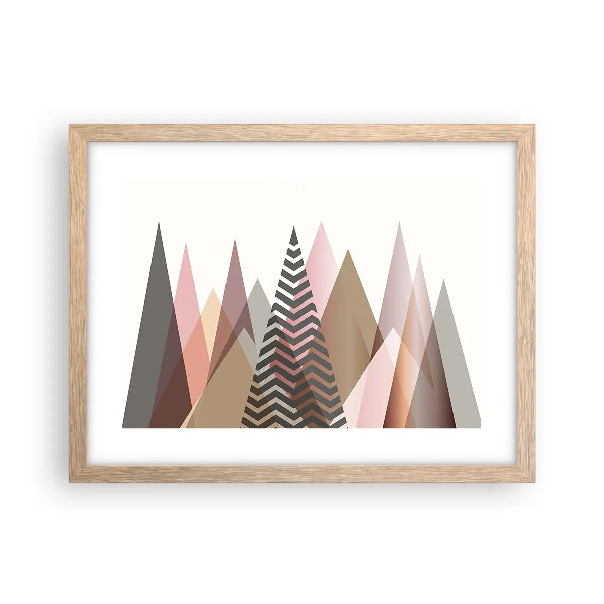 Plagát v ráme zo svetlého duba - Pyramidálny pohľad - 40x30 cm