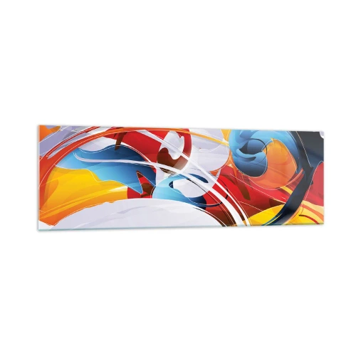 Obraz na skle - Tanec živlov - 160x50 cm